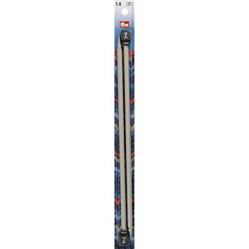 Single-pointed Knitting Pins alu  pearl grey 30 cm 7.00 mm