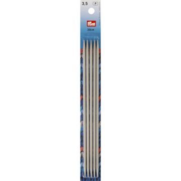 Double-pointed and glove knitting pins alu  pearl grey 20 cm 3.50 mm