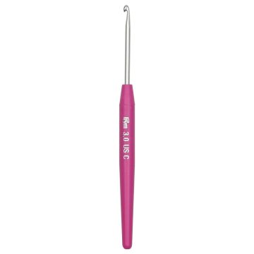 Crochet Hooks for wool Soft alu  silver col 14 cm 3.00 mm