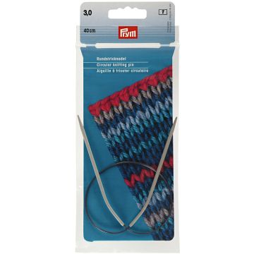 Circular Knitting Pins alu  pearl grey 40 cm 3.00 mm