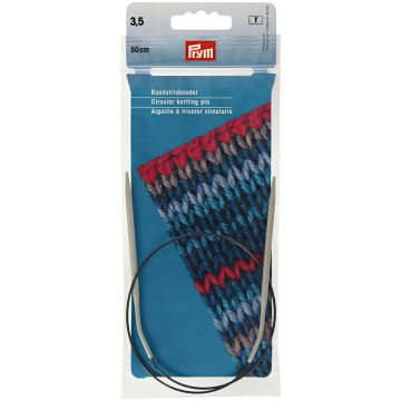 Circular Knitting Pins alu  pearl grey 50 cm 3.50 mm