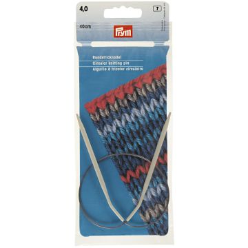Circular Knitting Pins alu  pearl grey 40 cm 4.00 mm