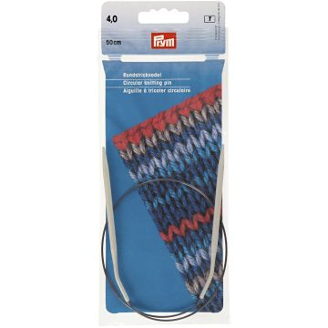 Circular Knitting Pins alu  pearl grey 50 cm 4.00 mm