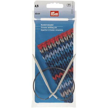 Circular Knitting Pins alu  pearl grey 40 cm 4.50 mm
