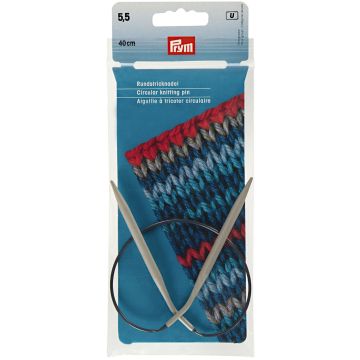 Circular Knitting Pins alu  pearl grey 40 cm 5.50 mm