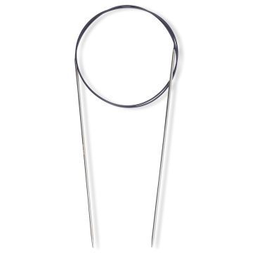Circular Knitting Pins brass  silver col 80 cm 2.00 mm