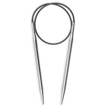 Circular Knitting Pins brass  silver col 40 cm 5.00 mm