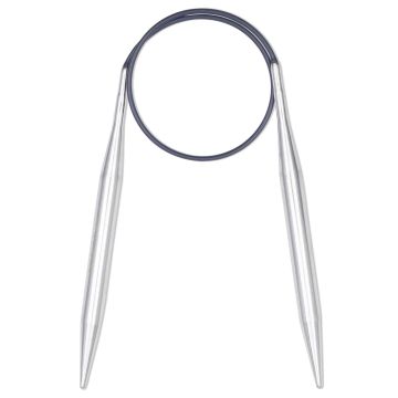 Circular Knitting Pins brass  silver col 40 cm 7.00 mm