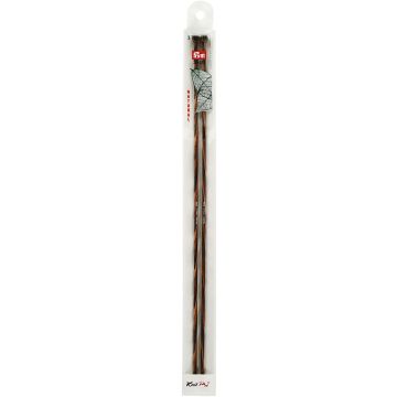Single-pointed knitting pins with knob NATURAL 35 cm 3.75 mm