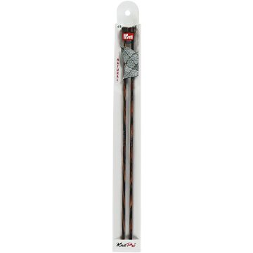 Single-pointed knitting pins with knob NATURAL 35 cm 4.50 mm