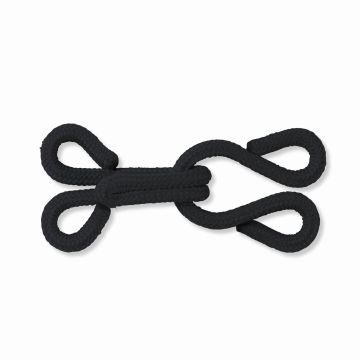 Fur Hooks and Eyes black covered #PR261453