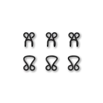 Corset Hooks and Eyes brass 13 black #PR261549