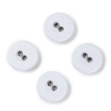 Linen Buttons 17 mm white