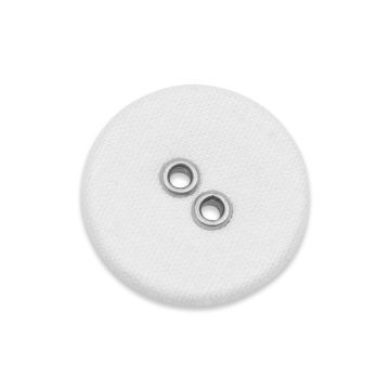 Linen Buttons 18 mm white