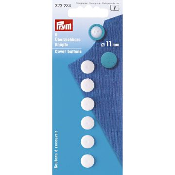 Cover Buttons plastic white 11 mm