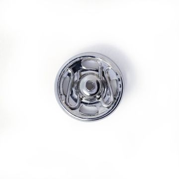 Sew-On Snap Fasteners brass silver col 9 mm