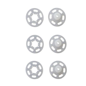 Sew-On Snap Fasteners plastic transparent round 21 mm #PR347153