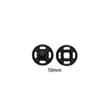 Sew-on Snap Fasteners plastic black round 10 mm #PR347169