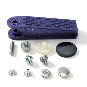 Non-sew fasteners ANORAK brass silver col 15 mm #PR390301