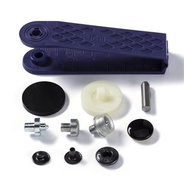 Non-sew fasteners ANORAK brass black 15 mm