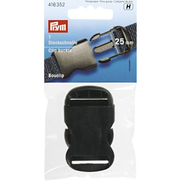 Clip buckle plastic 25 mm black