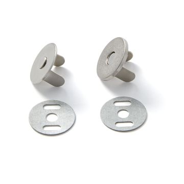 Magnetic snap 19 mm silver col