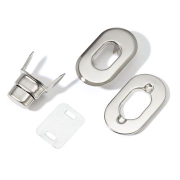 Turn clasp for bags silv-col