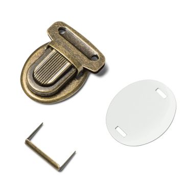 Tuck lock 26 mm antique brass