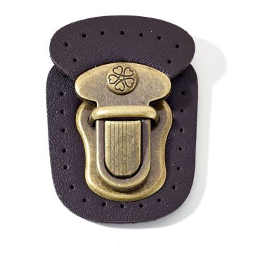 Tuck lock for sewing on brown