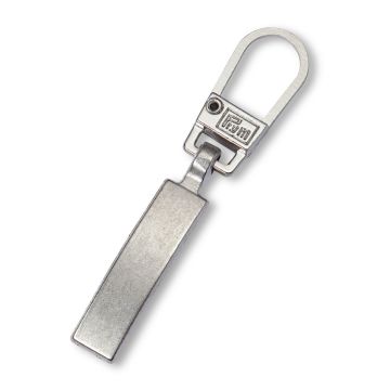 Fashion Zipper pullers Classic metal silver col matt