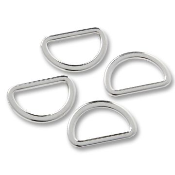 D-rings 20 mm silver col