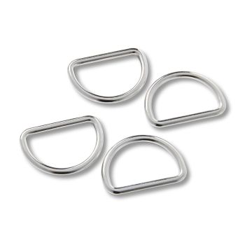 D-rings 25 mm silver col