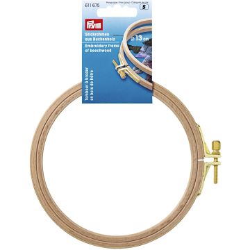 Embroidery Frame poli. beechwood w. screw 8 mm x 13 cm