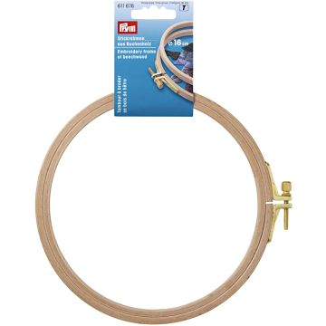 Embroidery Frame poli. beechwood w. screw 8 mm x 16 cm