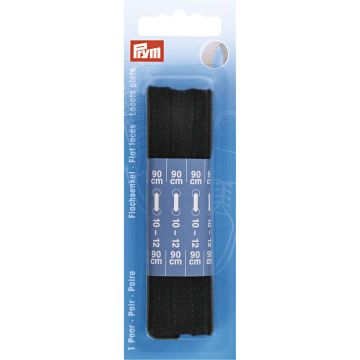 Flat laces 8x900 mm black