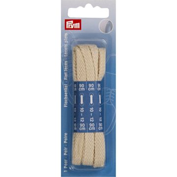 Flat laces 8x900 mm beige