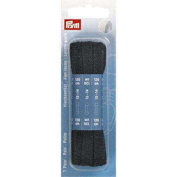 Flat laces 8x1200 mm black