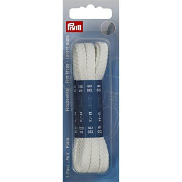 Flat laces 8x1200 mm white