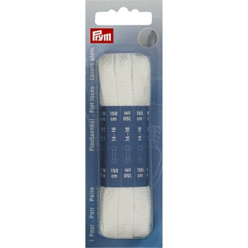 Flat laces 8x1500 mm white