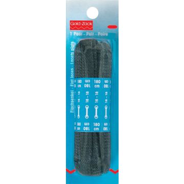 Flat laces 8x1800 mm black