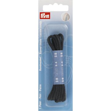 Round laces 3x600 mm black