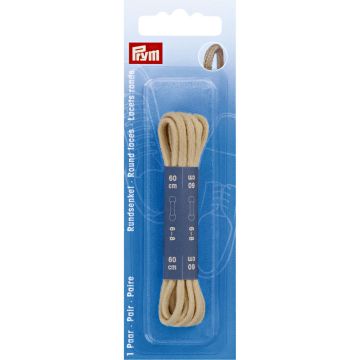 Round laces 3x600 mm beige
