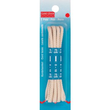 Cord laces 5x750 mm beige
