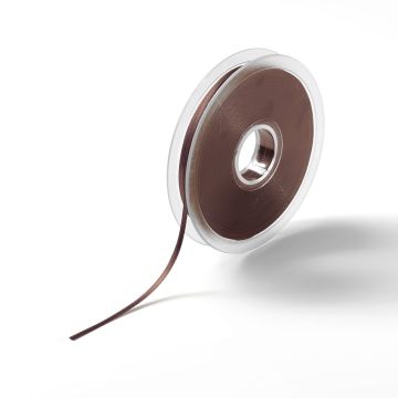 Satin ribbon 3 mm medium brown