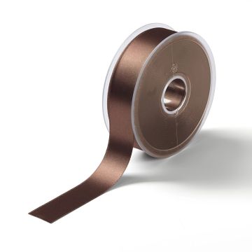 Satin ribbon 25 mm medium brown #PR982723