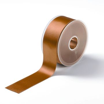 Satin ribbon 38 mm caramel