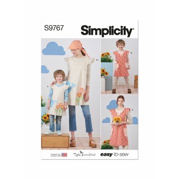 Simplicity Pattern Children's and Misses' Wrap Around Apron and Scarf Hat by Ruby Jean's Closet S9767 A
