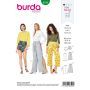 Burda Style Pattern 6199 Misses' Trousers/Pants – Shorts – Elastic Waist – Hem Frills