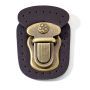 Tuck lock for sewing on brown