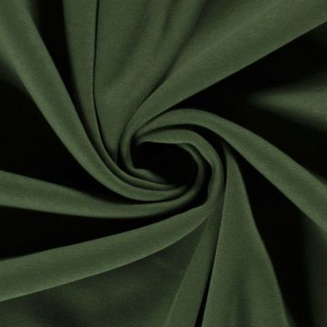 Heavy brushed dark green jogging fabric